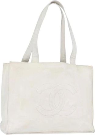 Chanel Pre-owned Tote Bags, female, White, Size: ONE SIZE Pre-owned Vintage Tote Bag