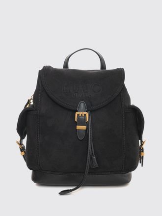 Liu Jo Faux Leather Backpack with Flap Closure and Logo Charm
