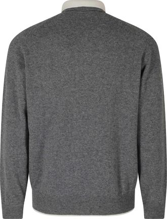 Eleventy Double-Collar Long-Sleeve Cashmere Polo Shirt