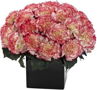 Nearly Natural Carnation Arrangement w/Vase Cream Pink in Cream/pink at Nordstrom