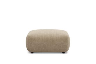 Castlery Auburn Ottoman Customized, (Washed Chenille) Sand, Machine Washable, Modular for Ottomans, Brown, Castlery