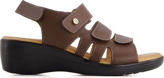 Andrea Womens Premium Comfort Wedge Fisherman Leather Sandals