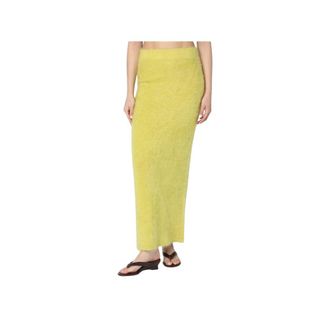 Soft Goat Brushed Skirt - Dames - Rokken - Geel - Maat: M Kasjmier