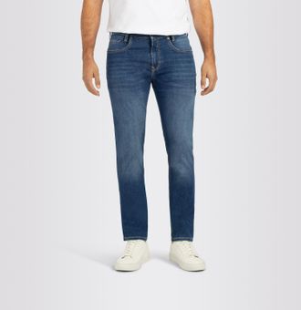 MAC Broeken Slim-fit-Jeans MAC Arne-Pipe light, Herren, Gr. 38, L&auml;nge 30, blau (mid blau authentic used), Denim/Jeans, Obermaterial: 88% Baumwolle, 9% Elastomulti