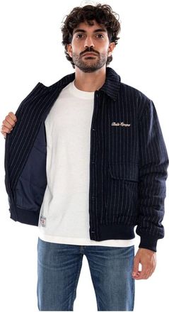 Kaotiko Belle Epoque Gestreepte Jas - Heren - Jassen - Blauw - Maat: L