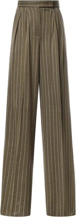 Max Mara Wide Broeken - Dames - Wijde Broeken - Groen - XS - Broeken