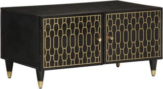 vidaXL Mesa de centro de madera maciza de mango 80x50x40 cm vidaXL