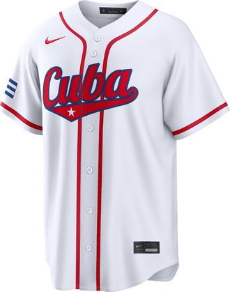 Nike Cuba National Baseball Team 2026 World Baseball Classic Nike Mens Stadium Jersey in White | RE260GZ5WBB-UFA