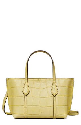 Tory Burch Mini Perry Embossed Leather Tote in Yellow Sky at Nordstrom