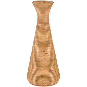 Beliani Decorative Vase Natural Rattan 70 cm Boho Rustic Style Home Decor NIDRI