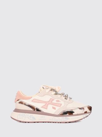 Premiata Lauryn Animal Print Pony Hair Sneakers with Crystal Embellishments