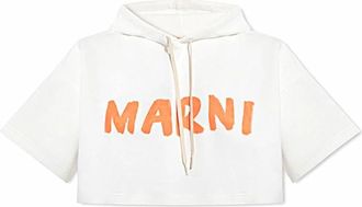 Marni Stijlvol Sweatshirt - Dames - Hoodies - Wit - XS - Katoen - Hoodies & sweatvesten