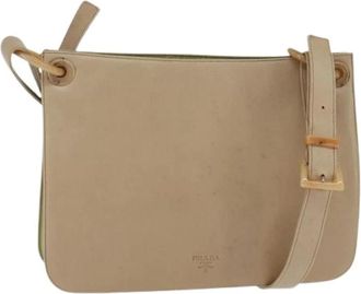 Prada Pre-owned Shoulder Bags, female, Beige, Size: ONE SIZE Pre-owned Shoulder Bag