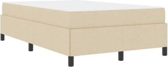 vidaXL Cama Tipo Box Spring Crema, Negro 120 X 200 Cm Vidaxl