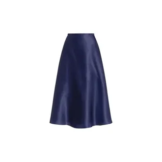 Alberta Ferretti Alberta Ferretti, Midi Skirts, female, Blue, Size: XS Silk Organza A-line Skirt