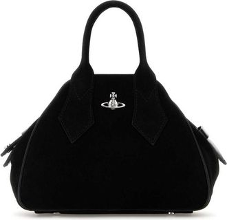Vivienne Westwood Black Suede Small Yasmine Handbag
