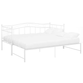 Berkfield Home Pull-out Sofa Bed Frame White Metal 90x200 cm