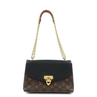 Louis Vuitton Saint Placide Monogram Canvas And Leather Brown Canvas Handbag (Pre-Owned)