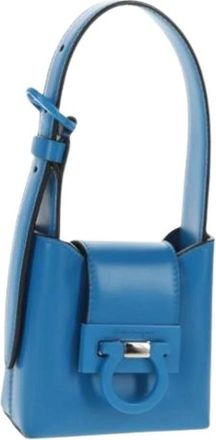 Ferragamo Pre-owned Mini Bag - Dames - Vintage Mini Tas - Blauw - ONE Size - Leer - Vintage