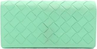 Bottega Veneta Pre-owned Leren Portemonnee - Dames - Vintage Accessoires - Groen - ONE Size - Leer - Vintage