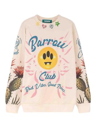 Barrow Cotton Sweatshirt With Cactus Print