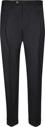 Dell'Oglio Robert Broeken - Heren - Slim Fit Broeken - Zwart - W34 - Katoen - Broeken