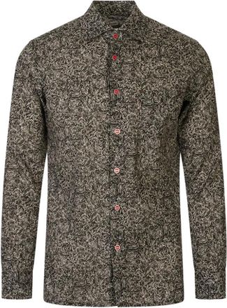 Kiton Nerano Camicia - Heren - Casual Overhemden - Bruin - M - Overhemden