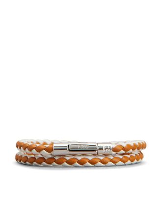 Tod's two-tone weave wrap bracelet - White