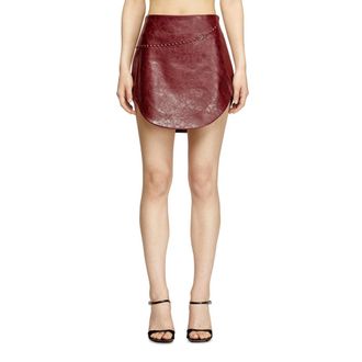 Diesel Coated miniskirt with embossed motif - Skirts - Woman - Red