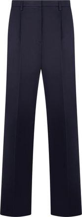 Prada Chino Broeken - Dames - Straight fit broeken - Blauw - L - Katoen - Broeken