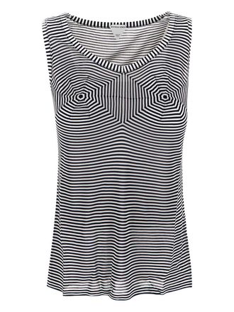 Bottega Veneta Fluid Viscose Stripe Top