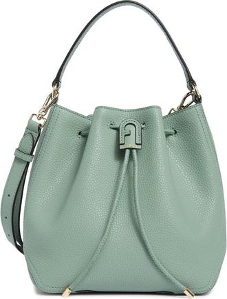 Furla Atena Leather Bucket Bag in Mineral Green at Nordstrom Rack