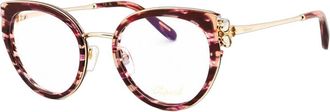 Chopard VCH367V01G2 Cat-Eye Acetate Eyeglasses - Burgundy