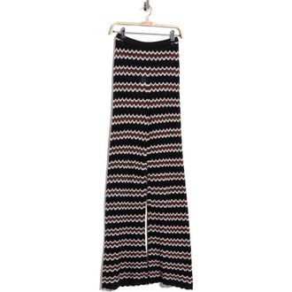 Diane Von F&uuml;rstenberg Birdie Merino Wool Knit Pants in Black/Coffee Grind/Multi at Nordstrom Rack, Size Xx-Small