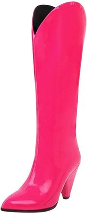 Generic Womens Winter Knee High Boots Slip Smooth Booties Pointed Toe Tapered Heels Boots