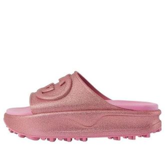 Gucci (WMNS) Gucci Interlocking G Slides Metalic Rose 725541-JAAC8-5914