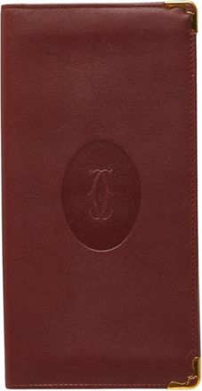 Cartier Bordeaux Leather Long Wallet (Bi-Fold) (Pre-Owned)