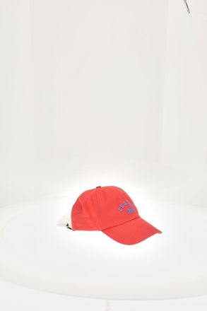 Celine AA0N64Y68 Cotton Baseball Cap - Red