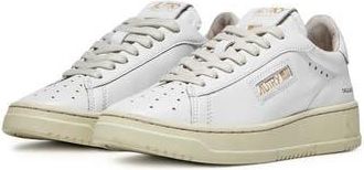 Autry Dallas Low Top Sneaker in Leather/Foil White at Nordstrom Rack, Size 11Us / 41Eu