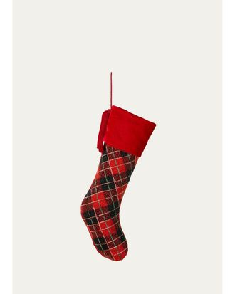 Sudha Pennathur Embellished Plaid Stocking