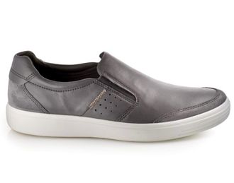 Ecco Mens Soft 7 Relaxed Slip On Shoe In Titanium