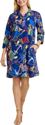 Foxcroft Sloane Linen-Blend Shift Dress