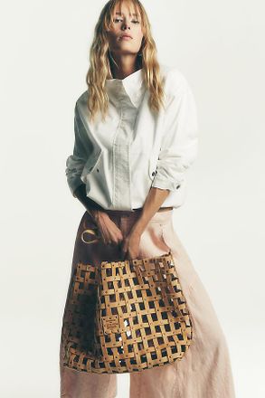 Campomaggi Valeria Woven Leather Tote Bag