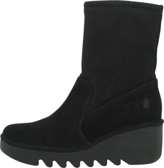 FLY London Boik Enkellaars - Dames - Enkellaarsjes - Zwart - 38 EU - Leer - Schoenen
