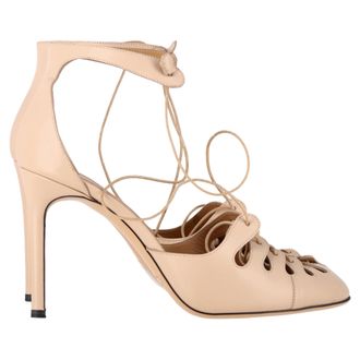 The Row The Row Diamant Veterschoenen in Beige Leer