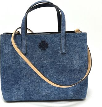 Tory Burch Blue Denim Tote Bag (Pre-Owned)