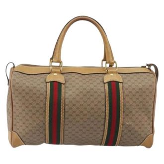 Gucci Pre-owned Vintage Handbag - Dames - Pre-owned - Beige - Maat: ONE Size Leer