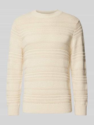 Ragman Strickpullover mit Rundhalsausschnitt in Offwhite, Gr&ouml;&szlig;e XXL