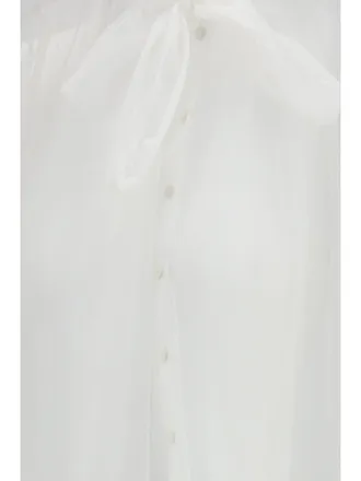 Forte_Forte Sheer Tulle Shirt - White