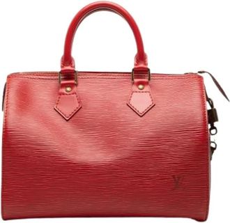 Louis Vuitton Pre-owned Speedy 25 - Dames - Vintage Handtas - Rood - ONE Size - Leer - Vintage